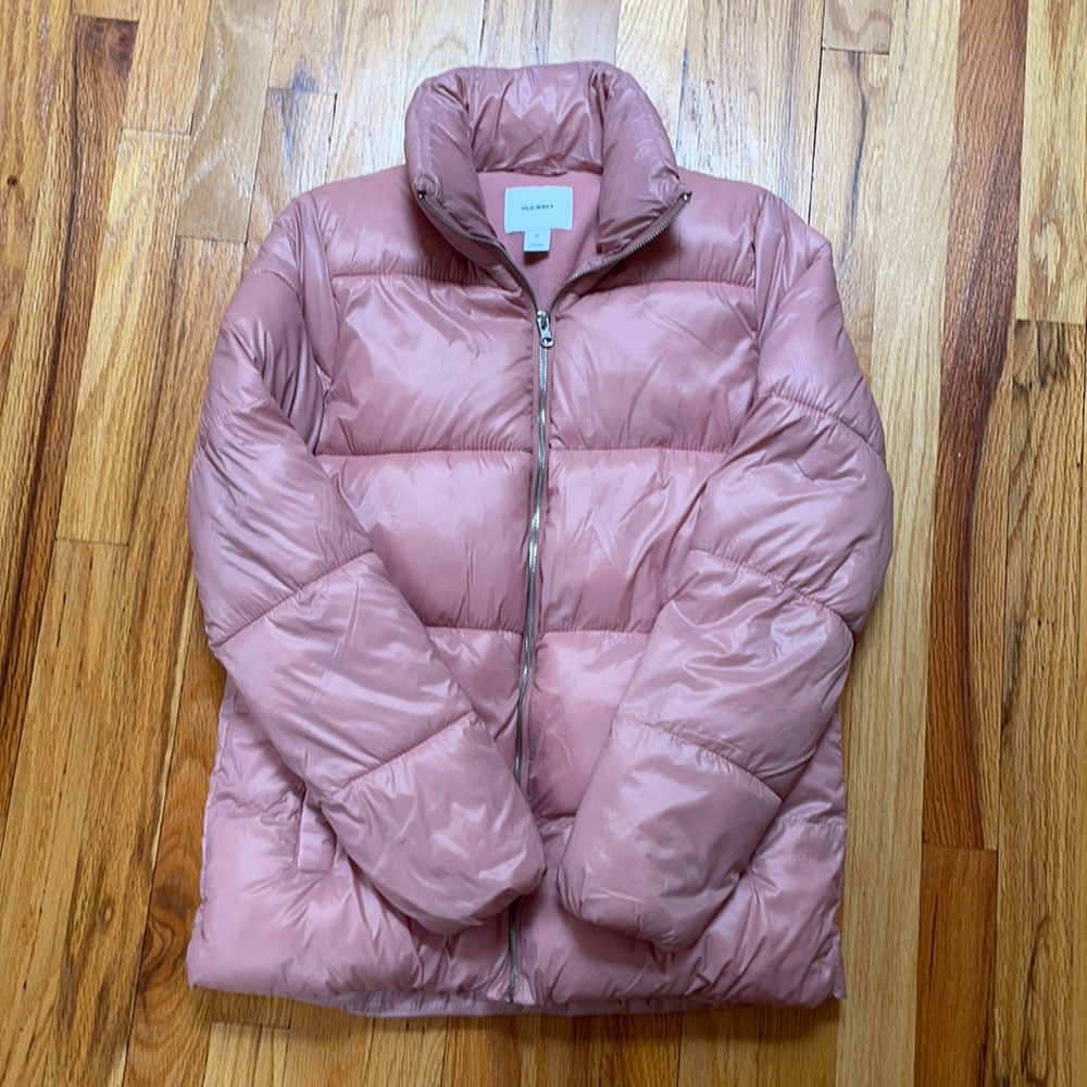 Puffy pink old navy jacket size XS